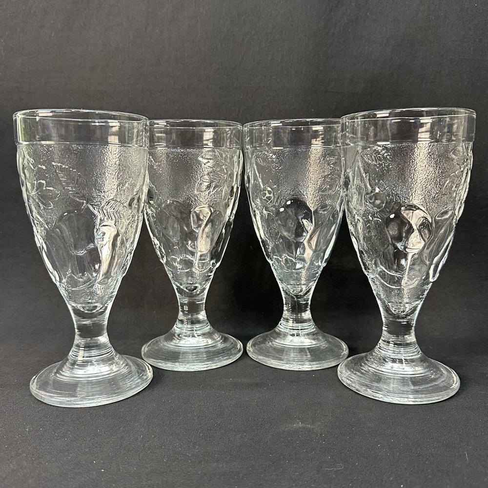 Pottery Barn 'Orchard' 7" Water Goblets, Set of 4